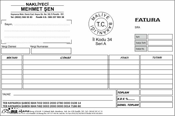 Fatura maliye anlaşma